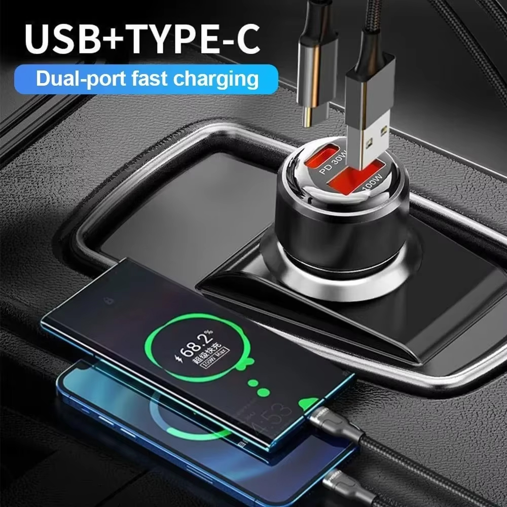Car Accessories Xiaomi - 130W Mini USB Car Charger 2
