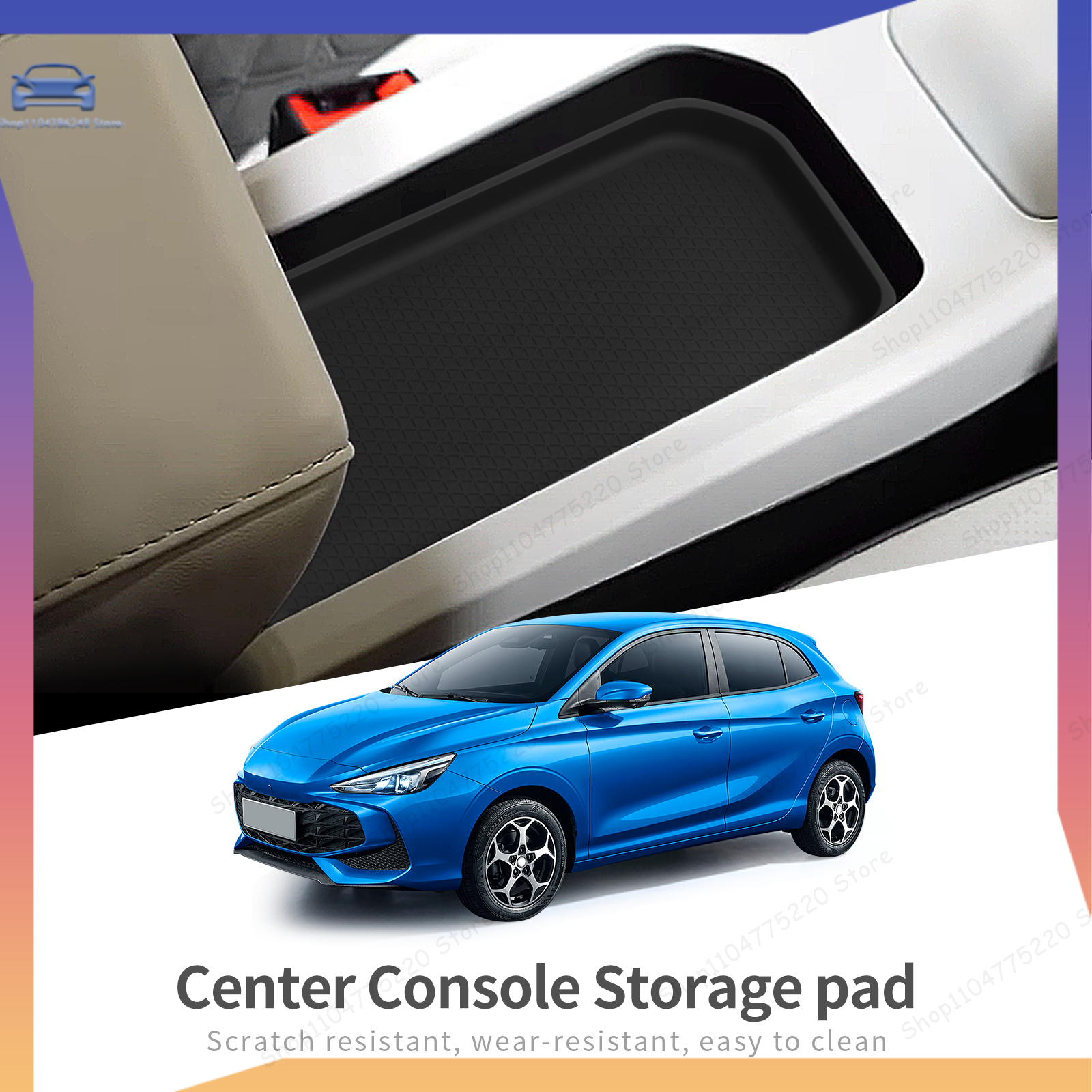Car Accessories Thailand - Car Center Console Storage Pad Tray