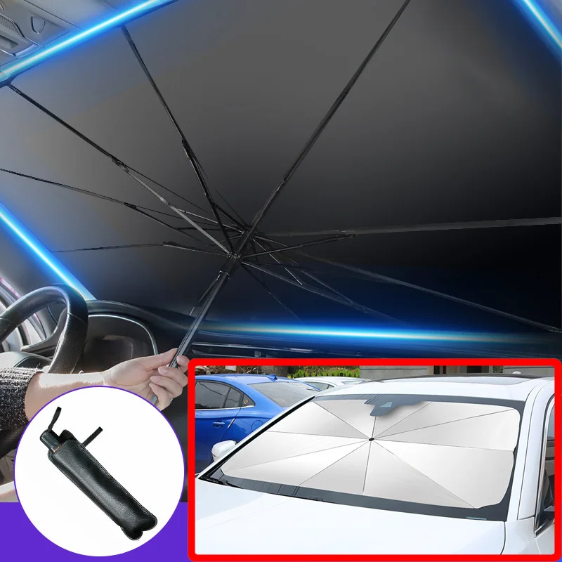 Car Accessories Gifts - Foldable Car Sun Shade Protector Parasol