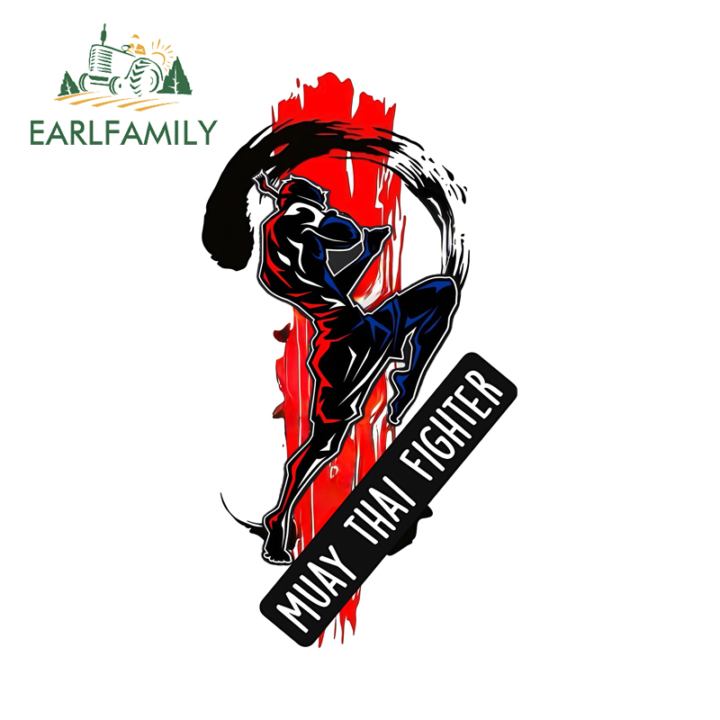 Car Accessories Thailand - EARLFAMILY Muay Thai Fighter Fine Decal