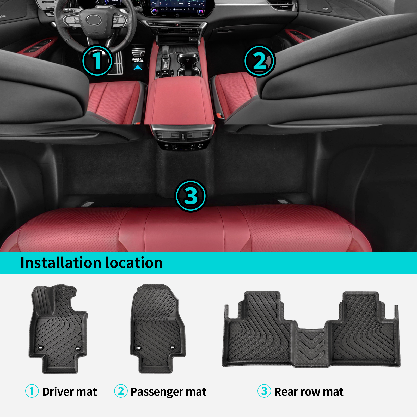 for Lexus RX 2023 2024 TPE 3D  – Car Floor Mat Rubber Bewertung und Preis