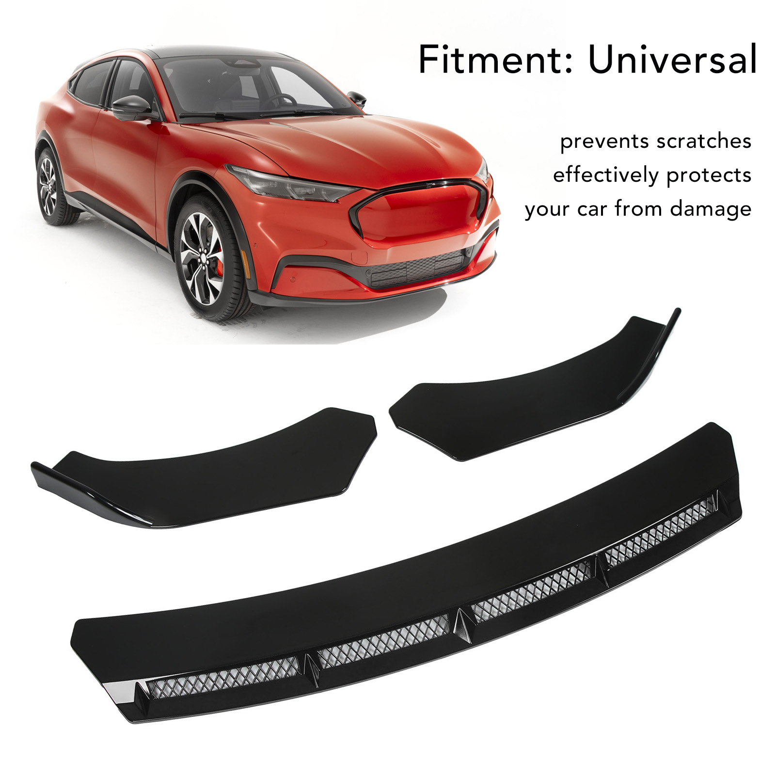 3pcs Car Front Bumper Lip Spoi – Car Accessories Lipa Bewertung und Preis