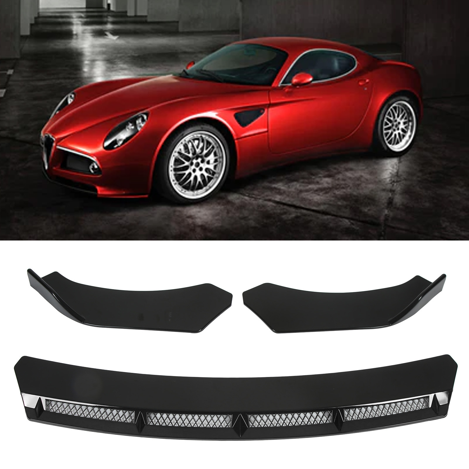3pcs Car Front Bumper Lip Spoi – Car Accessories Lipa Bewertung und Preis