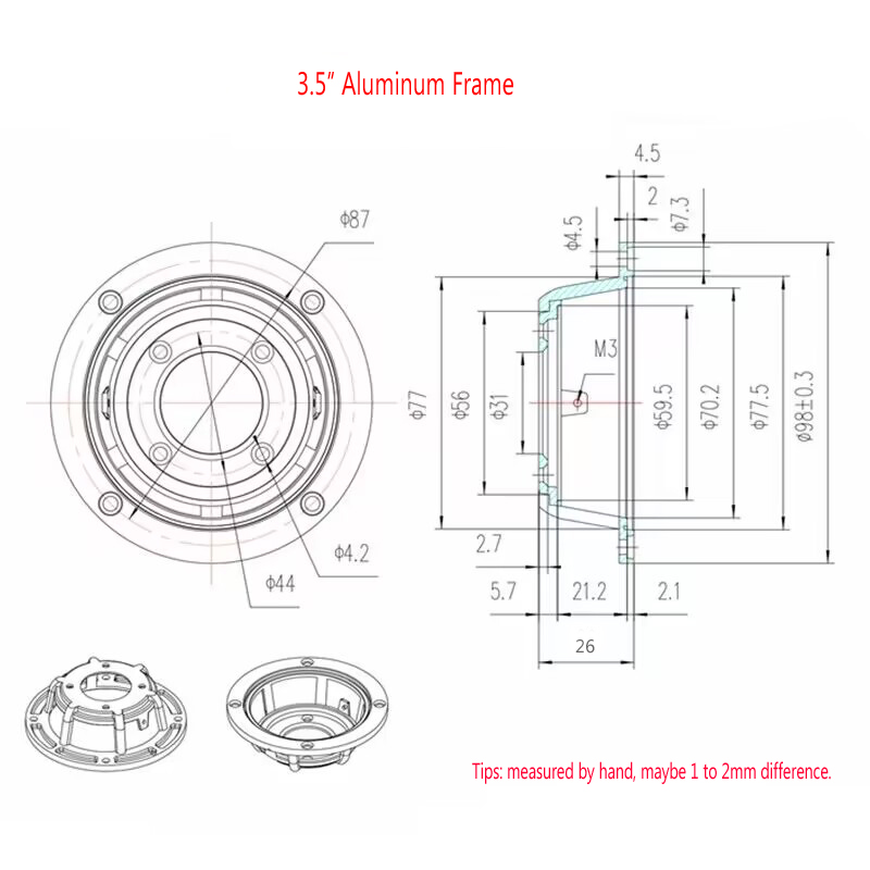 2pcs/Lot  3.5 Inch HiFi Alumin – Car Accessories To Buy Bewertung und Preis