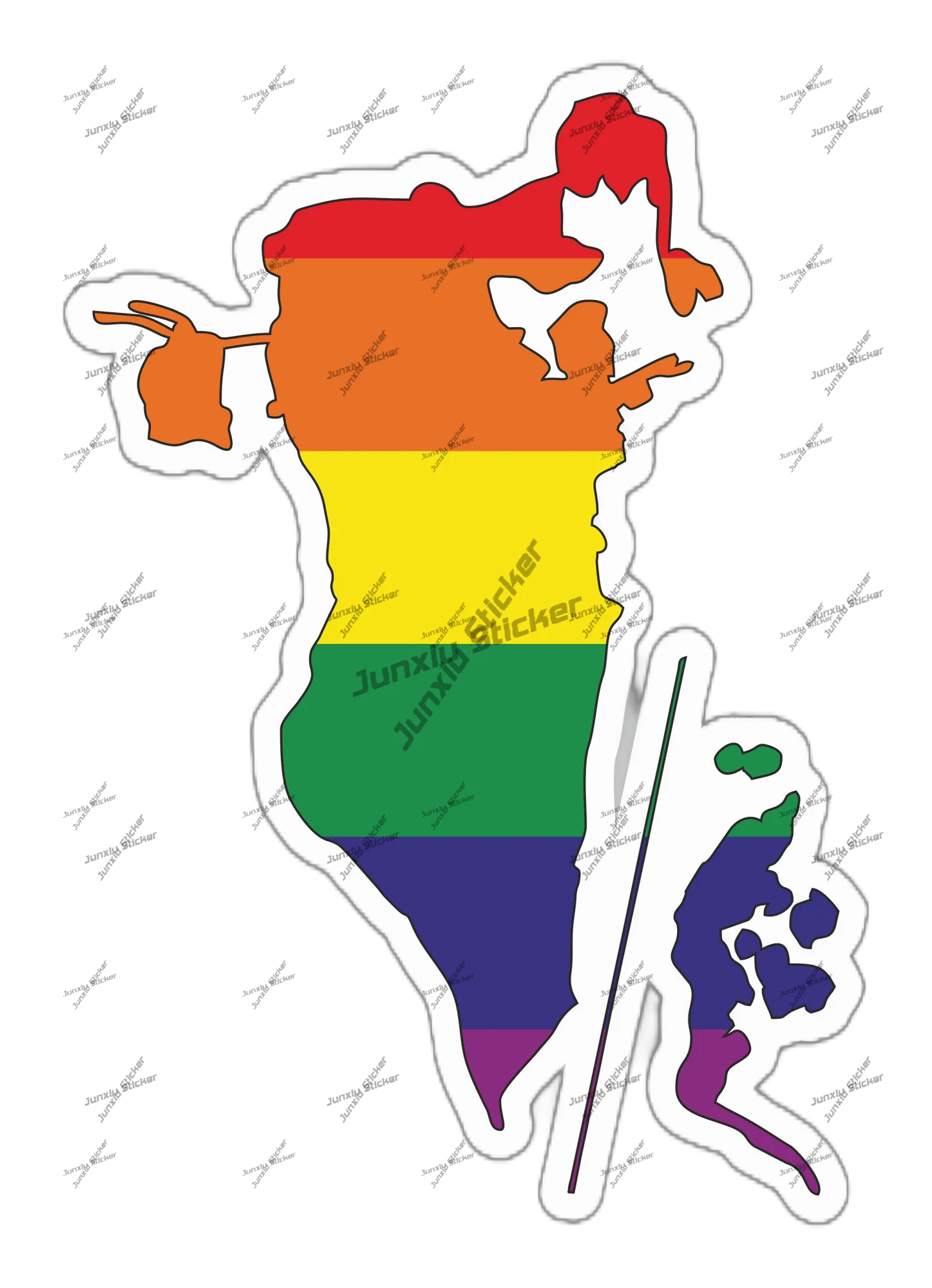 Bahrain Gay Rainbow outline Fl – Car Accessories Bahrain Bewertung und Preis