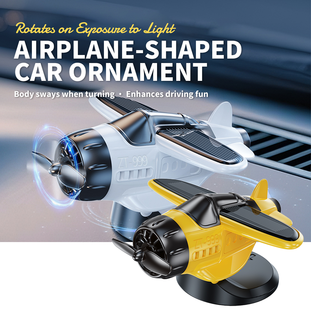 Motor Solar Airplane Ornaments – Car Accessories Inside Bewertung und Preis