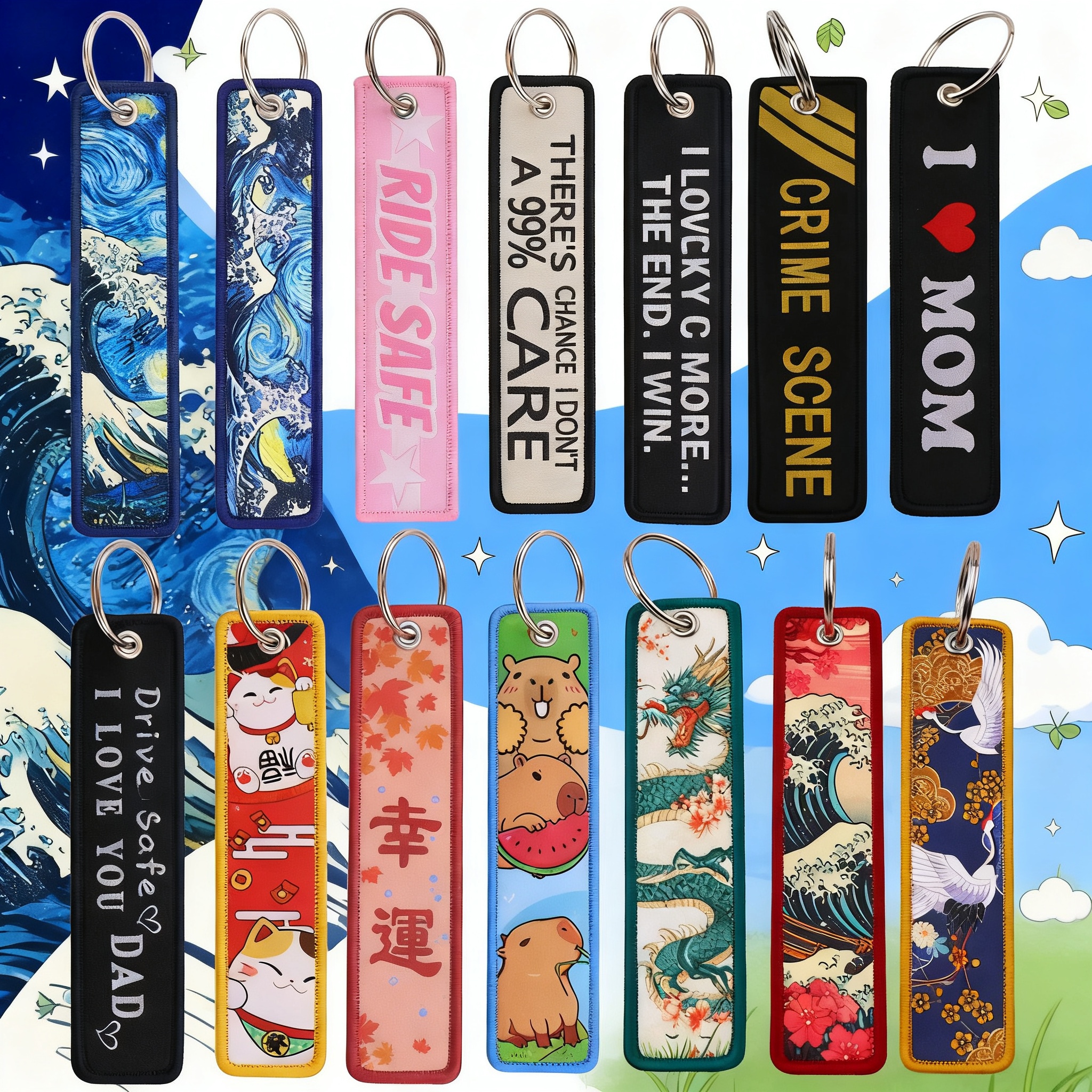 Van Gogh Embroidery Key Fobs K – Car Accessories For Women Bewertung und Preis