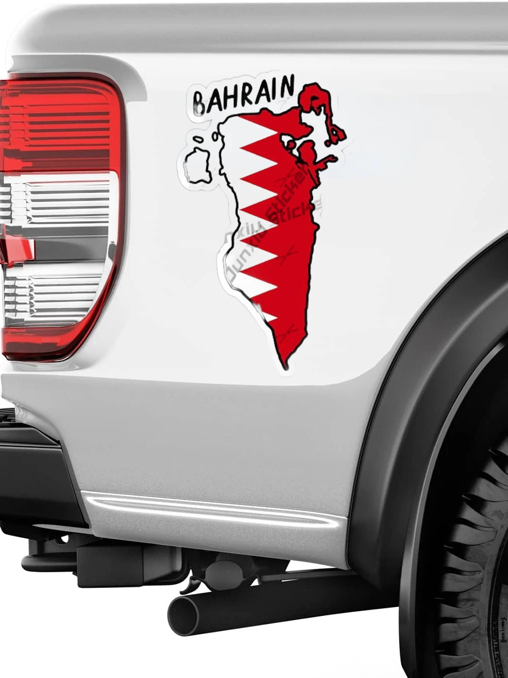 Bahrain outline with Flag Viny – Car Accessories Bahrain Bewertung und Preis