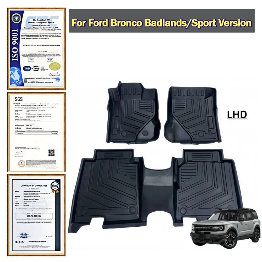 For Ford Bronco Badlands/Sport – Car Floor Mat Rubber Bewertung und Preis