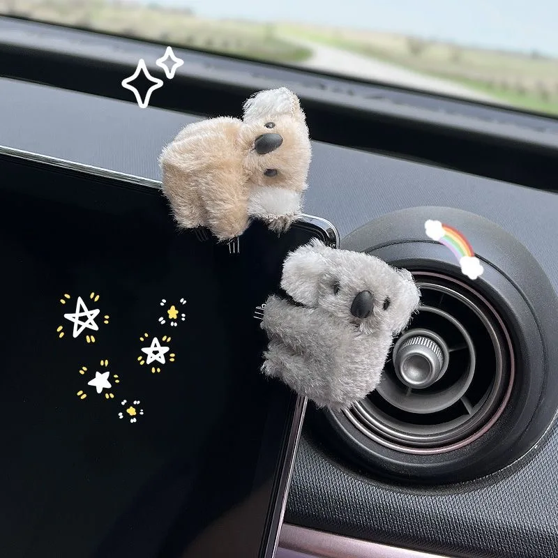 2PCS Cute Plush Koala Rearview – Car Accessories Papar Bewertung und Preis