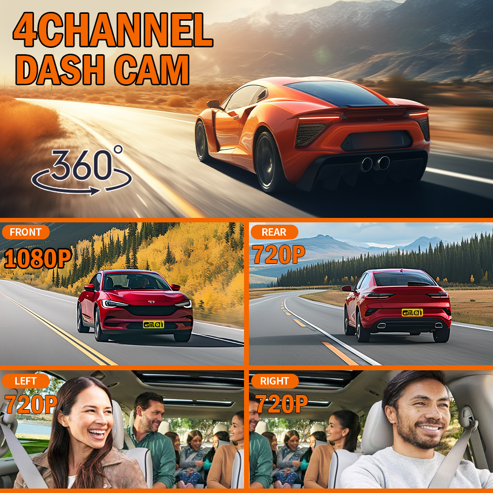 Car 4Ch Dash cam 360° WIFI Vid – Car Accessories Thailand Bewertung und Preis