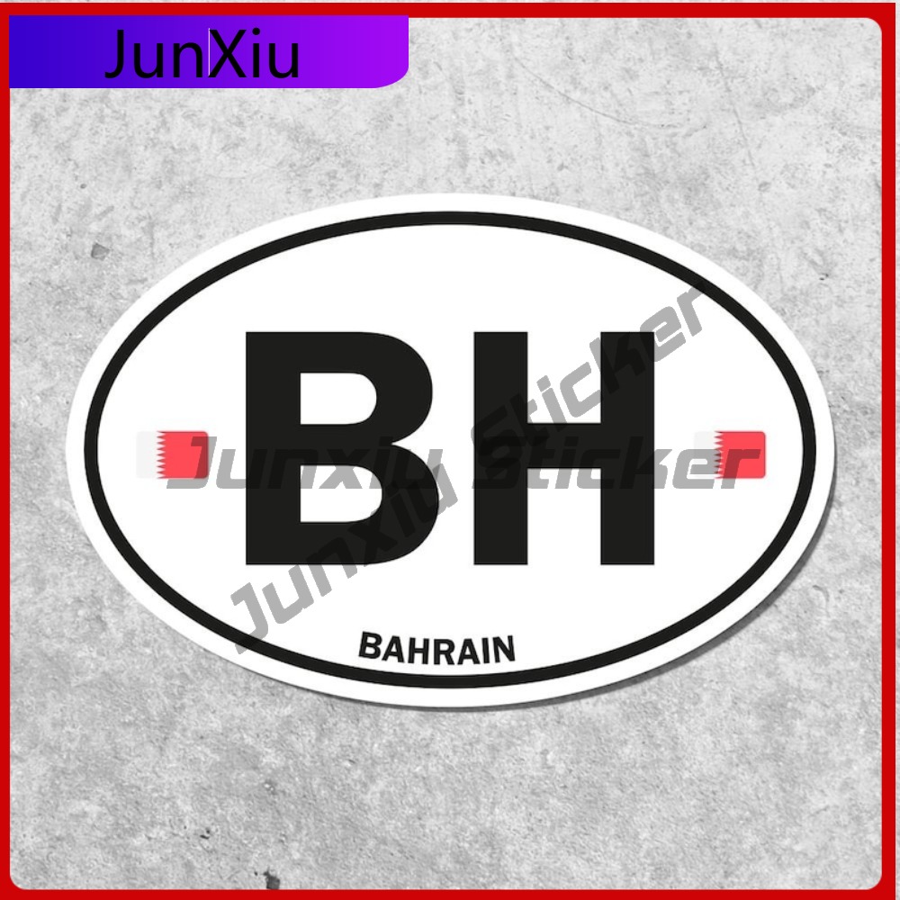 Bahrain Flag Sticker Oval-shap – Car Accessories Bahrain Bewertung und Preis