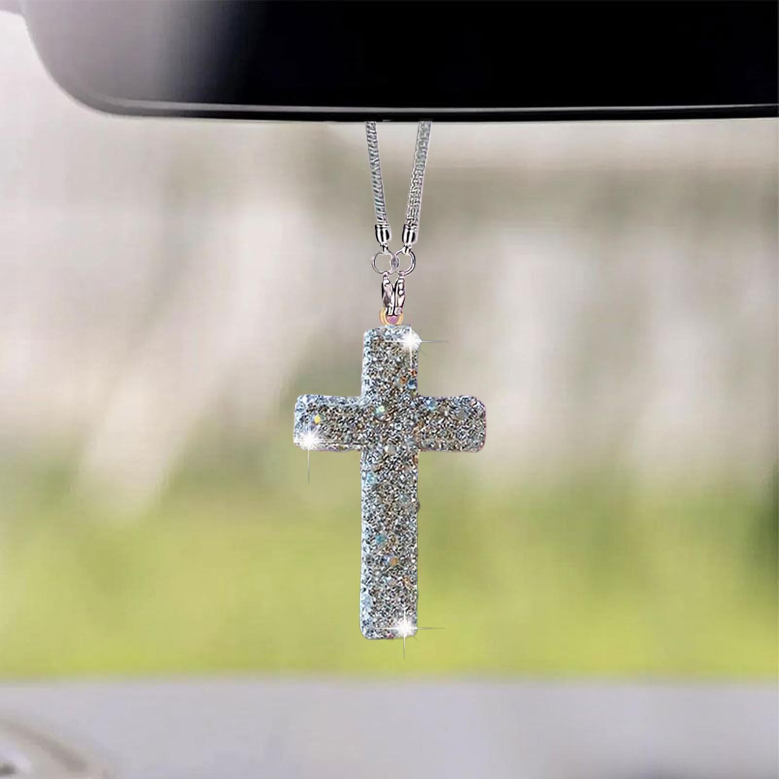 Car Pendant Cross Crystal Rhin – Car Accessories For Women Bewertung und Preis