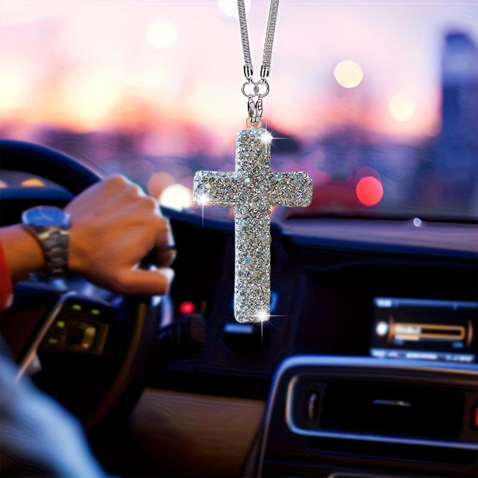 Car Pendant Cross Crystal Rhin – Car Accessories For Women Bewertung und Preis
