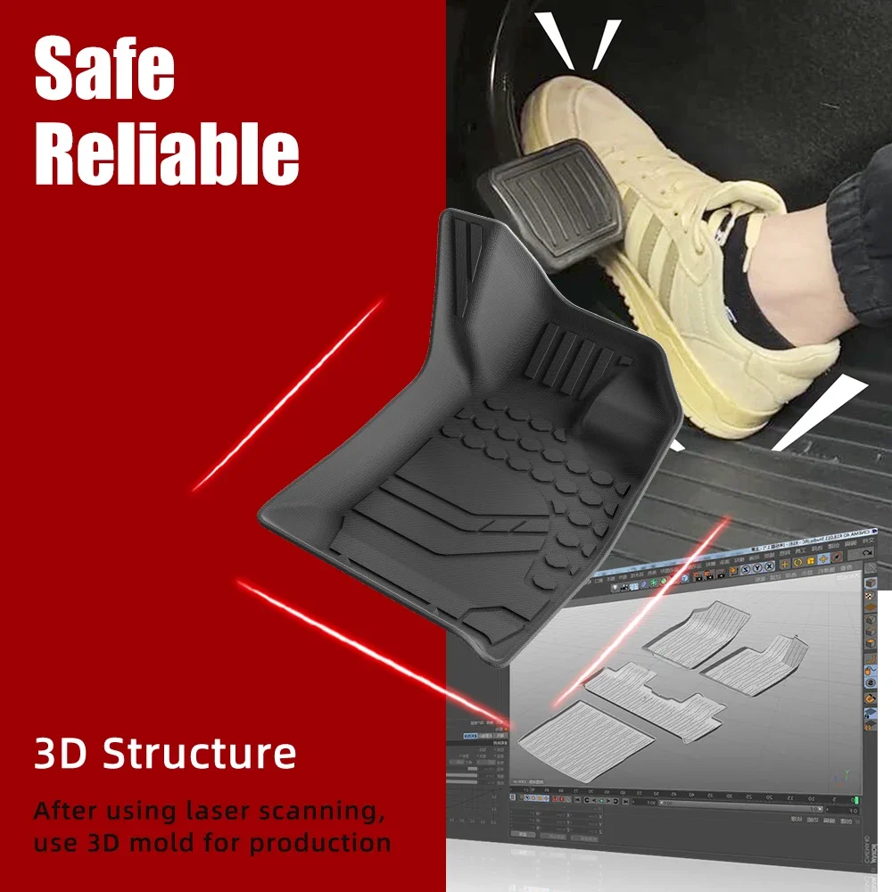 Custom Hot Sell TPE 3D Car Flo – Car Floor Mat Rubber Bewertung und Preis